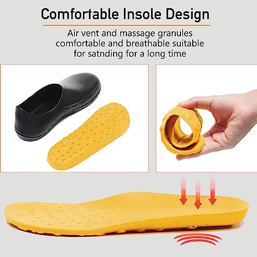 Image of JSWEI Chef Shoes for Men - Professional Oil Water Resistant Nursing Chef Shoe，Non-Slip Safety Working Shoes for Kitchen Garden Bathroom Construction