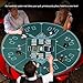 AQQA 47 Inch Round Poker Mat - Round Texas Hold'em Poker Mat - Non-Slip Foldable Table Mat - Texas Hold'em Poker Table Top Game Mat for Play Cards, Poker Games, Blackjack, Casino