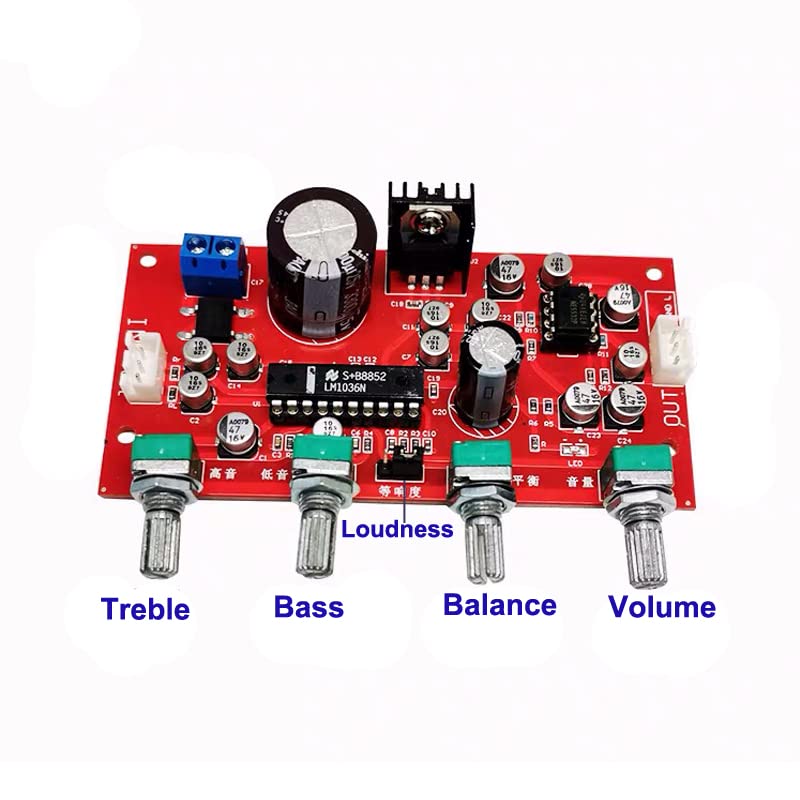 NE5532 LM1036 Tone Preamplifier Board Audio Preamp Balance Equalizer