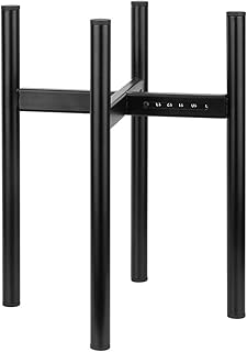 HEMOTON Vaso de Flores Suporte para vasos de plantas de metal Suporte para vasos de flores ajustável de quatro pernas Suporte para vasos de flores