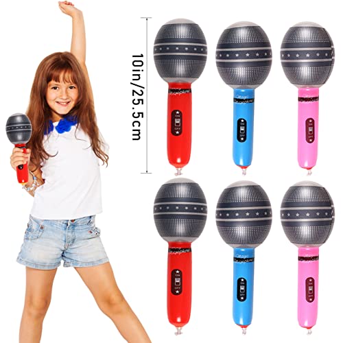 22 Pack Inflatable Rock Star Toy Set 80S Party Decorations Music Instruments Party Props 6 Inflatable Guitars, 6 Inflatable Microphones, 6 Shutter Shading Glasses, 1 Inflatable Piano And 1 Saxophone #TOP3