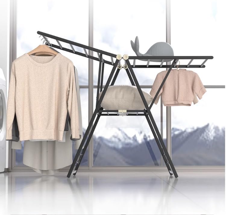 Étendoir à linge extérieur et pliable | Solution gain de place anti-rouille - 4