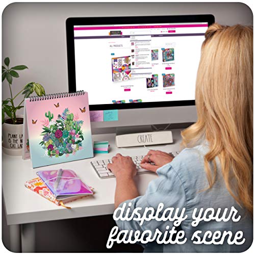 Sticker & Chill Sticker Book for Adults – 800+ Repositionable Clings Create Designs on 10 Spiral Bou