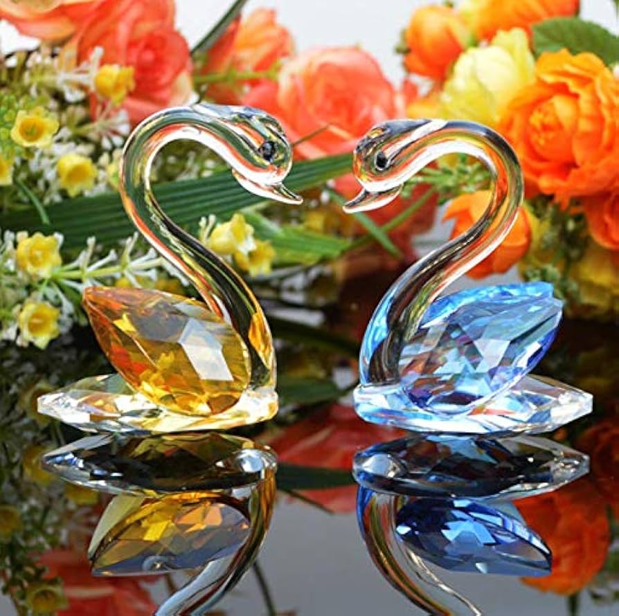 Amazon.co.jp: （イスイ）YISHUI クリスタル スワン 白鳥 水晶