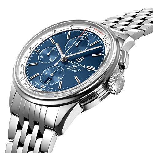 Breitling Premier Chronograph Automatic Chronometer Blue Dial Men's Watch A13315351C1A12