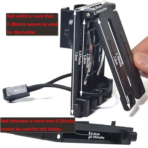 HYS 2-Way Radio Holder with Belt Clip, Heavy-Duty Secure Hold with Quick-Release Buckle for Walkie Talkies Baofeng UV-5R Motorola & Kenwood, Secure Mounting for Belt, Vest, or Pack by HYS - Image 2