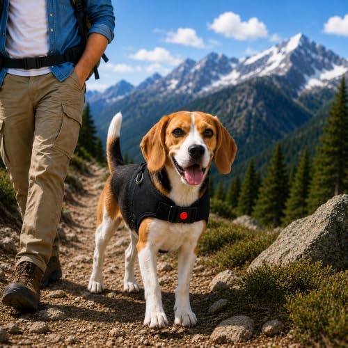 Image of No Pull Dog Body Belt | Adjustable & Soft Padded Dog Harness | Perfect for Large Breeds | for 24-35Kg Dogs (L, Black)