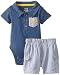 Calvin Klein Baby-Boys Newborn Blue Polo with Cargo Shorts