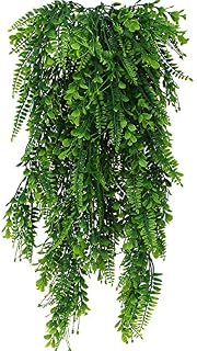 DXLing 2 Pieces 80cm Fake Ferns Plants Artificial Ivy Garland Fake Boston Ferns Persian Rattan Artificial Hanging Plants Faux Plants Artificial Hanging Vines Plants for Home Wall Wedding Decoration