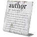 Author Desk Sign Funny Inspiring Gift for Writers, Novelists, Editors or Book Lovers, Rustic Steel Plaque with Literary Quote, Office or Writing Nook Decor for Storytellers Creative Minds XLK522