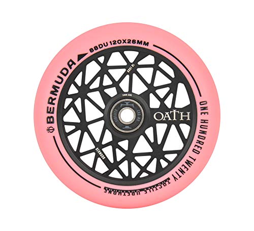 Oath Bermuda 120mm Wheels - Anodised Black/Pink Oath Bermuda 120mm Wheels - Anodised Black/Pink