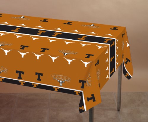 Creative Converting Texas Longhorns Plastic Table Cover, 54
