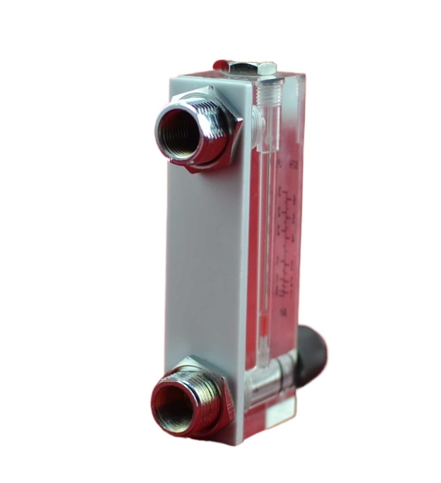 Caudalímetro acrílico con válvula ajustable, hembra G1/4 a macho M18 x 1,5, tipo panel, medición de precisión para control de flujo de fluido