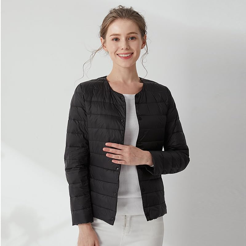 Women's Slim Fit Portable Down Jackets 90% Duck Down Crewneck Lightweight Down Jackets4