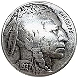 Cowboy Craft Antique Indian Head Reproduction Coin Conchos Size 7/8', Screw back concho (Indian Head)