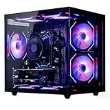 suevery Prebuilt Gaming PC, Ryzen 5 6-Core 3.6GHz Up to 4.1GHz | 16GB DDR4 RAM | 512G SSD | RX 560 4G Graphics Card | Wi-Fi 6, Gamer Desktop Computer Tower for Home Office, Black