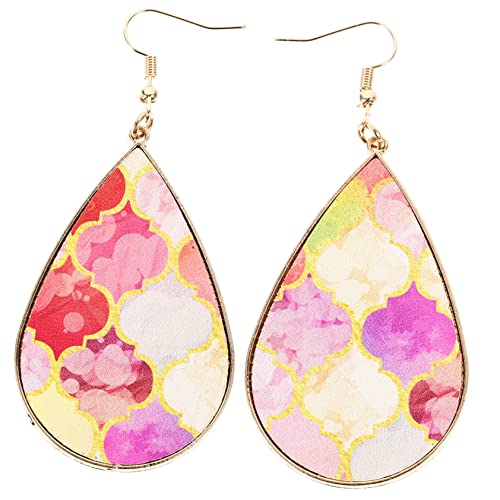 Beaupretty 1 Par Colgante De Lágrima Bonitos Pendientes Para Mujeres Oro Fiesta Pendientes De Caída Pequeño Pendientes De Moda Pendientes Delicados Pendientes De Los 90 Para Mujer Cuero