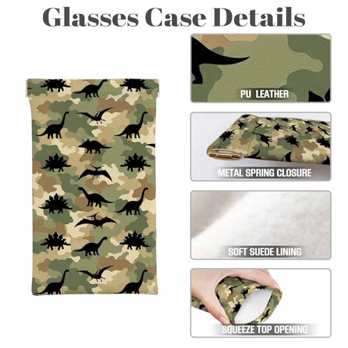 Image of Dragonfly Glasses Case Lightweight Glasses Cases PU Sunglass Organizer Eyeglasses Case Glasses Cases For Men Women