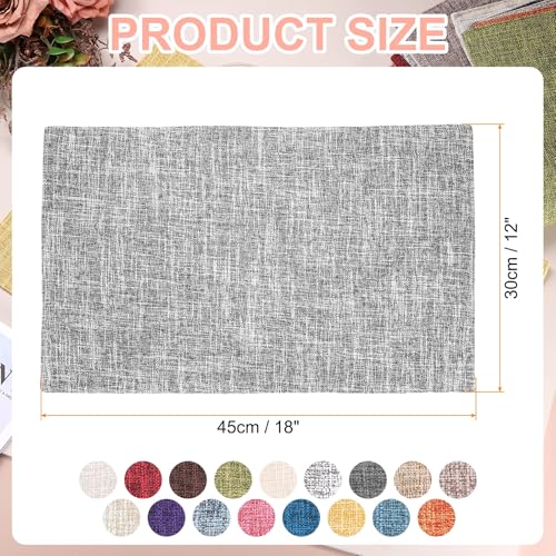 Sets de table rectangulaires lin gris argenté style haut de gamme