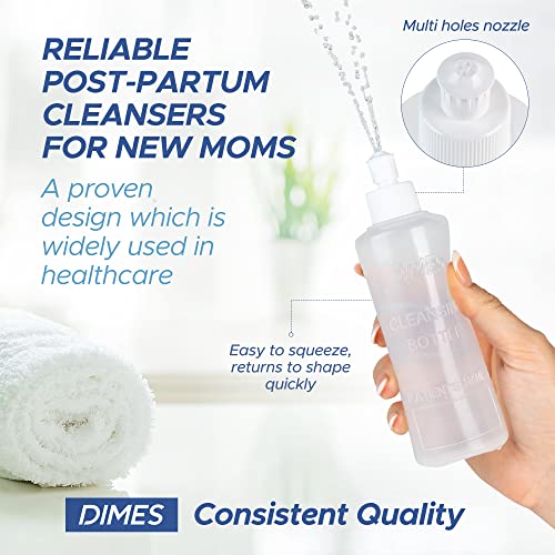 Dimes Perineal Lavette Irrigation Bottle 8 Oz (Pack Of 3). - Peri Bottle For Postpartum Care - After-Birth Essentials For Mom To Soothe And Clean Perineal Area - Premium Portable Bidet For Women #TOP4