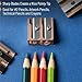 Mr. Pen- Handheld Metal Pencil Sharpener, 6 Pack, 2-Hole Dual Size (Standard & Jumbo), Rose Gold Metal Manual Pencil Sharpeners for Graphite & Colored Pencils, School, Office, Art & Drawing Use
