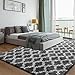 Puremy 8x10 Area Rugs for Living Room, Fluffy Shag Rugs for Bedroom, Non-Slip Indoor Carpet for Kids Room, Nursery, Home Decor, Geometric, Dark Grey/White