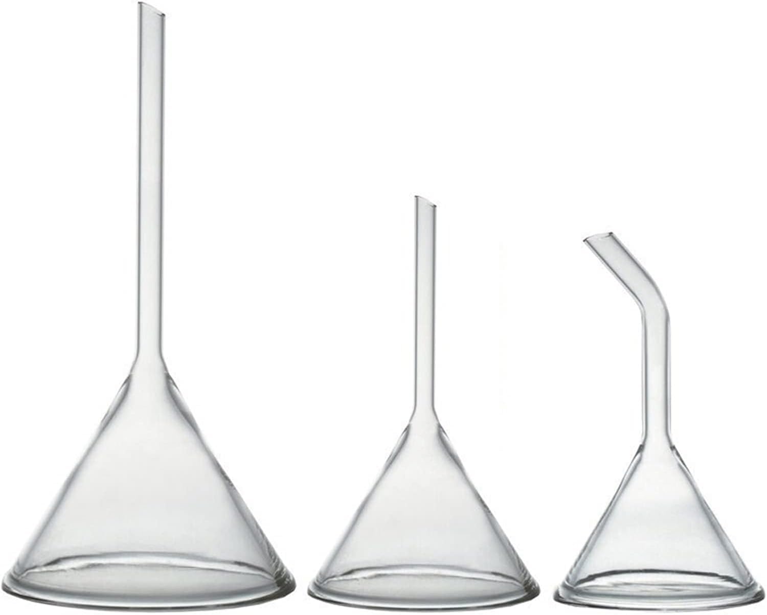 120 mm kurzer Stieltrichter, Glastrichter, Borosilikatglas 3.3, Labortrichter mit Schwerer Wand – 1 Stück