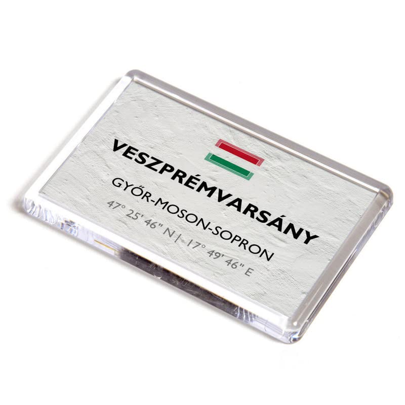 FRIDGE MAGNET - Veszpremvarsany - Gyor-Moson-Sopron - Hungary - Lat/Long