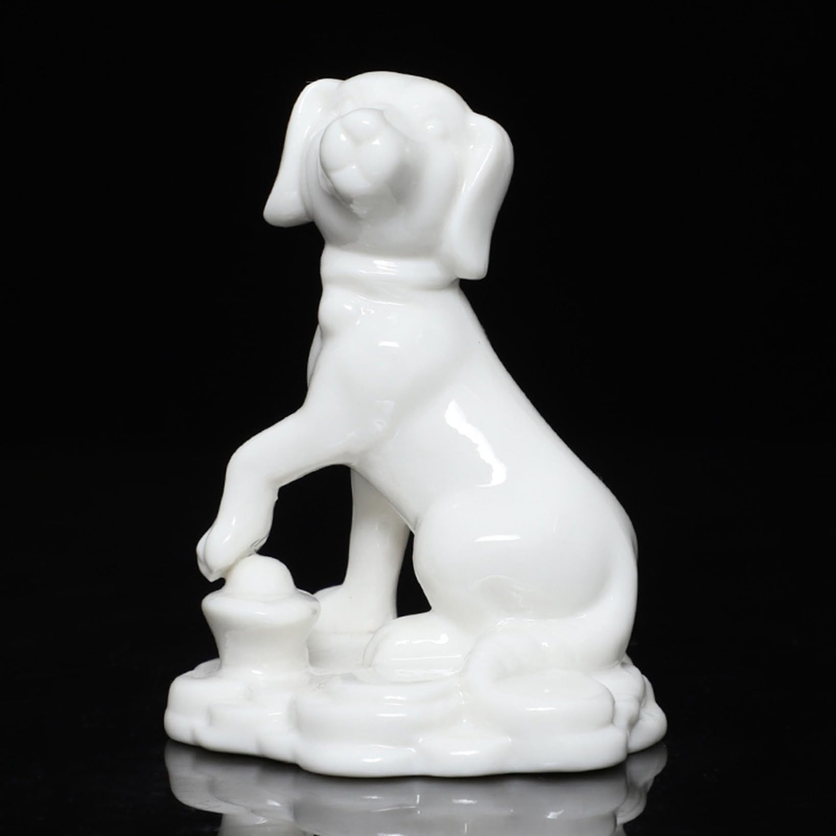 Amazon.co.jp: 干支 戌 犬 かわいい いぬ イヌ 置物 陶器製 風水