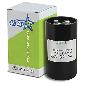 USA 540-648 MFD uF Electric Motor Start Capacitor 110-125V