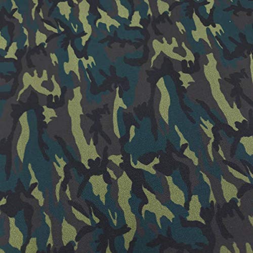 Kt KILOtela Tela por Metros de Patchwork - Estampación Digital - 100% algodón - 150 cm Ancho - Largo a elección de 50 en 50 cm | Camuflaje - Verde, marrón, Negro