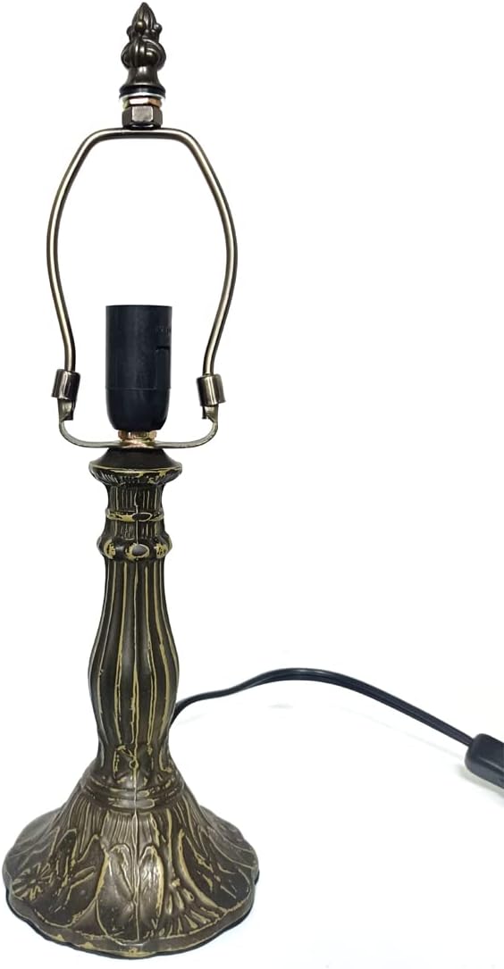 Tiffany Retro Lotus Style Lamp Base,E-NTA011-U,13-Inch Height,Art Lamp Holder,The Lamp Holder is Suitable For a Lampshade with a Diameter of 8 Inches by NoBeiYi (8")