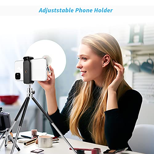 Tripod For Phone And Webcam, 4-9 Inch Extendable Phone Webcam Tripod Stand With Phone Holder, (2Rd Generation,Double-Layer), Lightweight Mini Tripod #TOP3