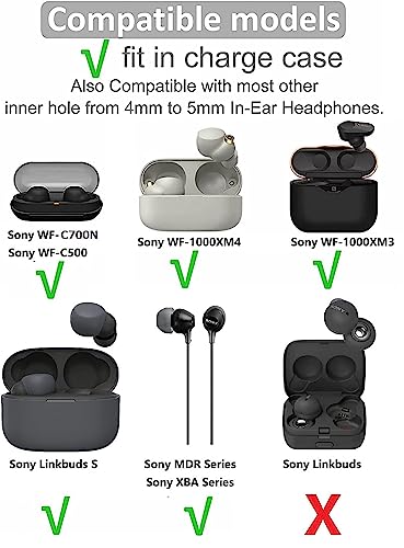イヤーピース ソニー用 WF-C700n用 WF-C500 用 WF-1000XM4用 イヤーピース イヤホンキャップ シリコン製 快適 フィット感 装着感向上 快適 水洗い可能S/M/L 3サイズ6ペア ホワイト (423c700w3)