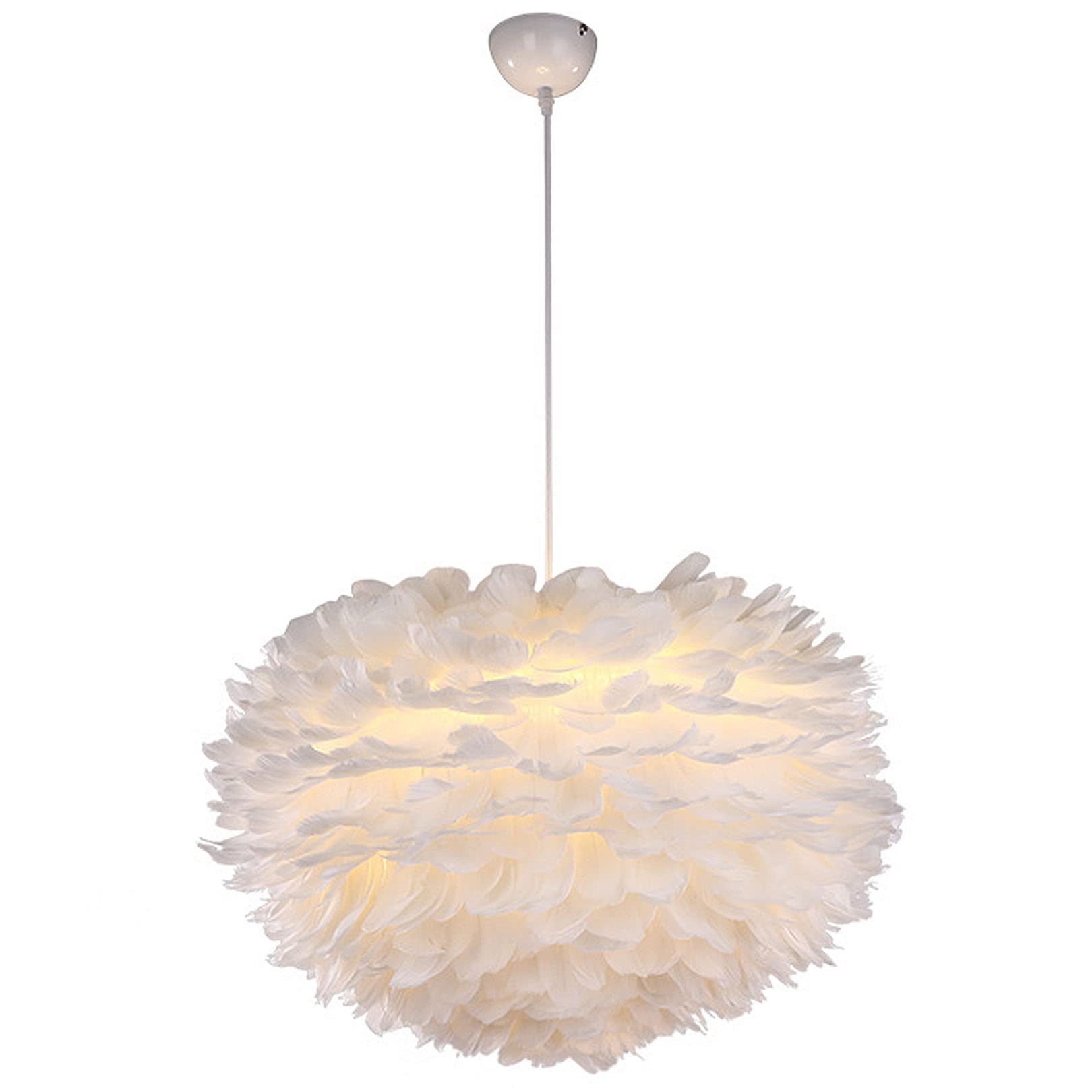 Lustre en plumes de haute qualité de 70 cm pour décoration élégante