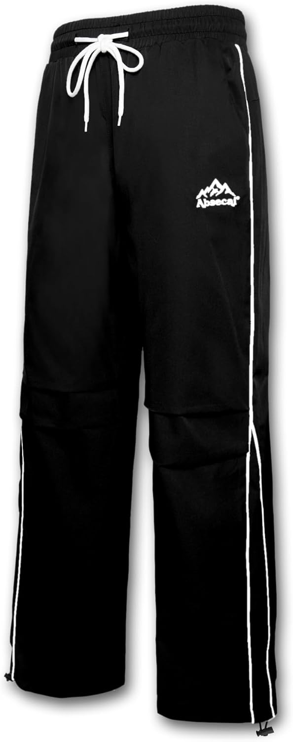 ABSECAI Mens Baggy Sweatpants Straight Wide Leg Y2k Elastic Waist Casual Track Active Pants - Image 2