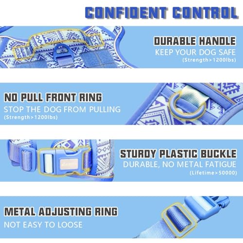 Image of AUROTH Tactical Dog Harness for Large Dogs, Heavy Duty No Pull Pet Vest