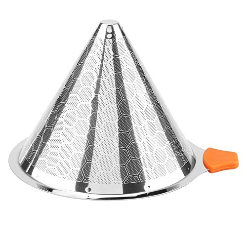 Hakeeta Stainless Steel Pour Over Coffee Dripper, Silver, 1 Count, Cone, Home Use, Paperless Portable Filter - Image 2