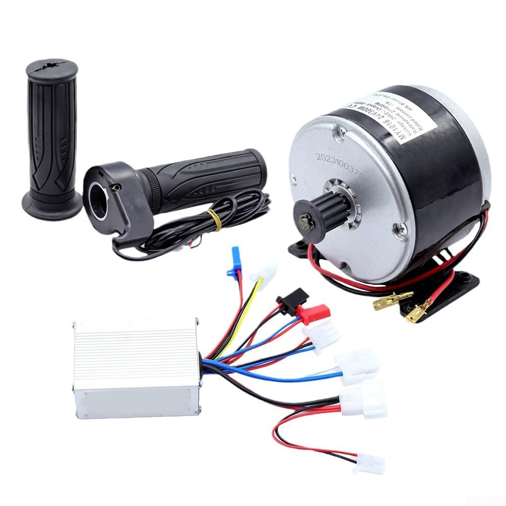 Kit de motor de velocidad de bicicleta, kit de conversión de scooter eléctrico de 24 V 250 W con agarre de goma suave para bicicletas, scooters, triciclos (controlador de 24 V 250 W)
