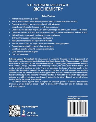 Image of Self Assessment and Review of Biochemistry, 10 /E - A must have for all PG medical entrance (NEET PG, INI-CET, NEET MDS, AIAPGET) and university MCQ exams | PYQs included (2019-2025 )