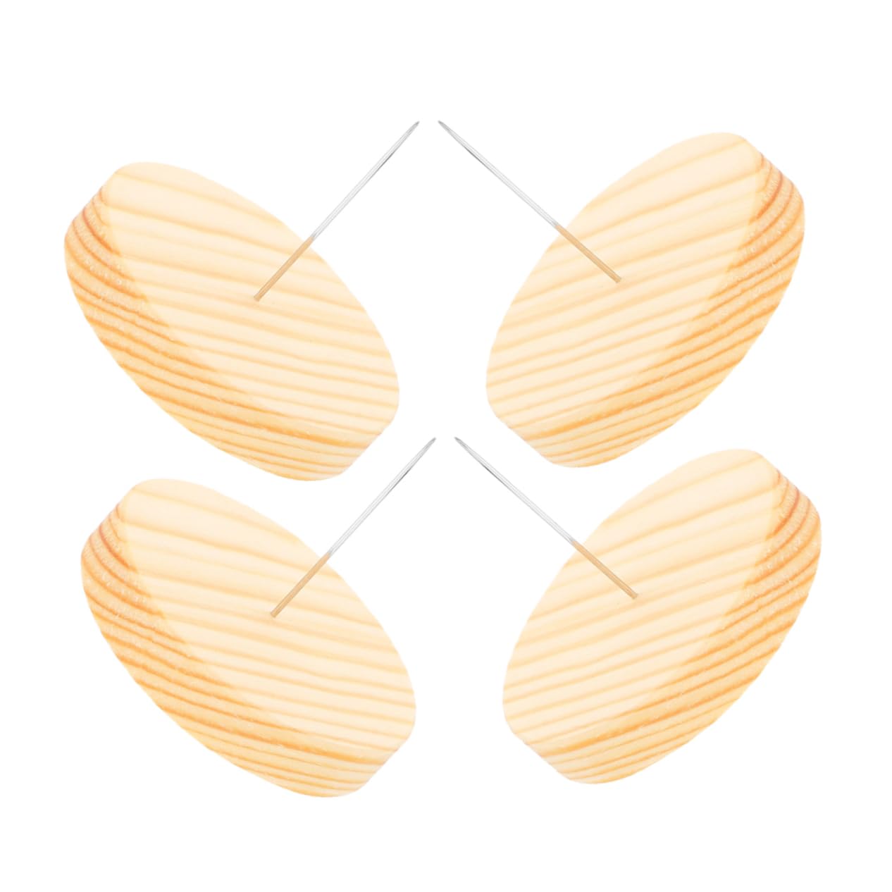 ARTIBETTER Elegant Felt Doll Display Stands 4 Pack Crochet Doll Showcase Wooden Support and Base