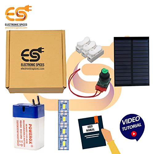 Image of Electronic Spices Diy Mini Rechargeable Light Dimmer Kit With Video Tutorial & User Manual Solar Battery Toy Kit
