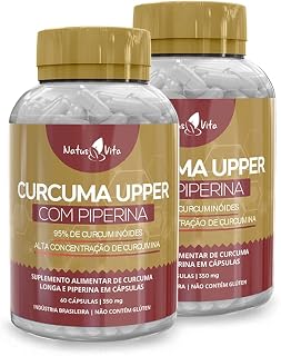 Cúrcuma. Com Curcumina. 95% de Curcuminóides (Kit 2 und. 120 cápsulas)