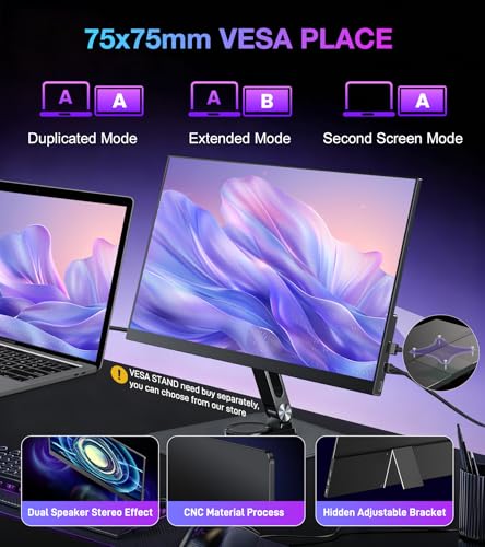 Image of 4K Portable Monitor 15.6 inch 3840x2400 UHD USB-C HDMI 100%NTSC 1500:1 Display | 100% Adobe RGB IPS Computer Gaming HDR Monitor w /Speakers & Kickstand for Laptop Xbox PS5 Switch PC Phone