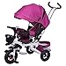 WWWANG Pieghevole Triciclo for bambini, baby Reclining Trolley, 1-3 anni vecchia automobile del giocattolo con l'ombrello Trolley (Color : D)