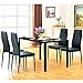 Dining Table Set Dining Room Table Set Dinner Table Dinette Sets for Small Spaces Dinning Table with Chairs Set of 4 Kitchen Dining Table Set for Breakroom Home Furniture Rectangular Modern Leisure