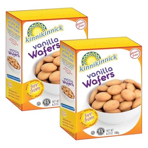 Kinnikinnick - Vanilla Wafers - Gluten Free, Allergy Friendly Cookies - 6.3 oz. Boxes - 2 Pack Cover