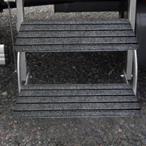 Cubiertas para escalones RV impermeables, juego de 3 alfombras ajustables antideslizantes 3