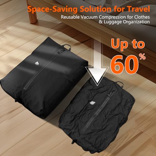 Image of Dobaly 33L Professional Vacuum Bags for Travel with Wireless Pump, IP67 Waterproof Reusable Vacuum Compression Bags for Suitcases and Backpack Space Saver Vacuum Bags for Cloth (1PC+Pump)