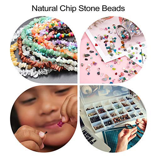 EXCEART 1 Caixa de Miçangas de Pedras Preciosas Cristais de Cura Polimento Irregular Esmagado Peças